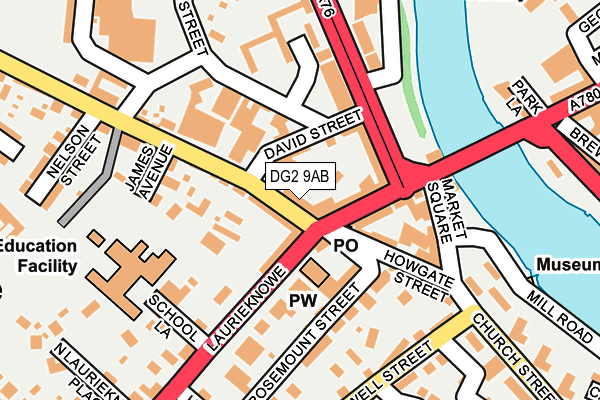 DG2 9AB map - OS OpenMap – Local (Ordnance Survey) DG2 9AB map - OS OpenMap – Local (Ordnance Survey)