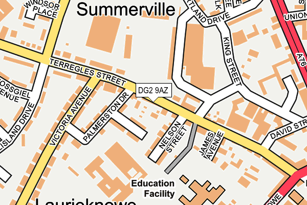 DG2 9AZ map - OS OpenMap – Local (Ordnance Survey) DG2 9AZ map - OS OpenMap – Local (Ordnance Survey)