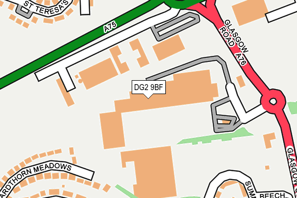 DG2 9BF map - OS OpenMap – Local (Ordnance Survey) DG2 9BF map - OS OpenMap – Local (Ordnance Survey)