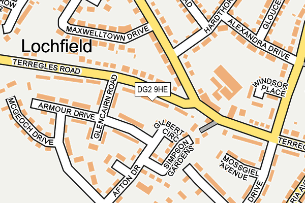 DG2 9HE map - OS OpenMap – Local (Ordnance Survey) DG2 9HE map - OS OpenMap – Local (Ordnance Survey)
