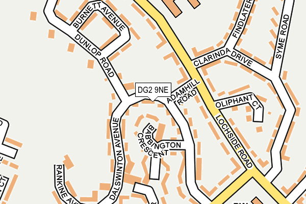 DG2 9NE map - OS OpenMap – Local (Ordnance Survey)