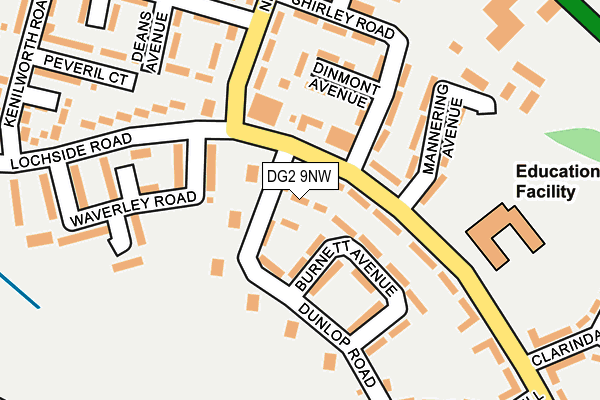 DG2 9NW map - OS OpenMap – Local (Ordnance Survey) DG2 9NW map - OS OpenMap – Local (Ordnance Survey)