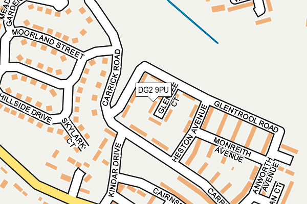 DG2 9PU map - OS OpenMap – Local (Ordnance Survey)