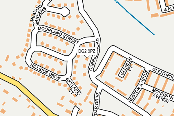 DG2 9PZ map - OS OpenMap – Local (Ordnance Survey) DG2 9PZ map - OS OpenMap – Local (Ordnance Survey)