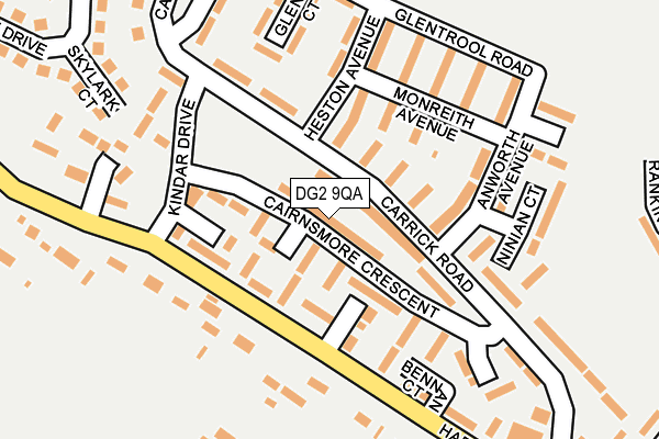 DG2 9QA map - OS OpenMap – Local (Ordnance Survey) DG2 9QA map - OS OpenMap – Local (Ordnance Survey)