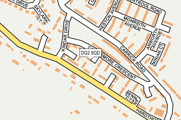 DG2 9QD map - OS OpenMap – Local (Ordnance Survey) DG2 9QD map - OS OpenMap – Local (Ordnance Survey)