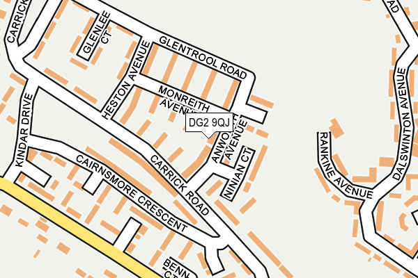 DG2 9QJ map - OS OpenMap – Local (Ordnance Survey) DG2 9QJ map - OS OpenMap – Local (Ordnance Survey)