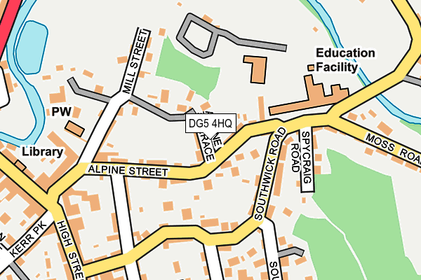 DG5 4HQ map - OS OpenMap – Local (Ordnance Survey) DG5 4HQ map - OS OpenMap – Local (Ordnance Survey)