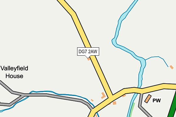 DG7 2AW map - OS OpenMap – Local (Ordnance Survey) DG7 2AW map - OS OpenMap – Local (Ordnance Survey)