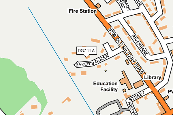 DG7 2LA map - OS OpenMap – Local (Ordnance Survey) DG7 2LA map - OS OpenMap – Local (Ordnance Survey)