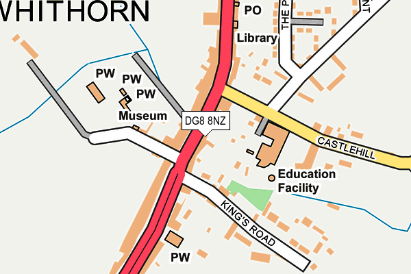 DG8 8NZ map - OS OpenMap – Local (Ordnance Survey) DG8 8NZ map - OS OpenMap – Local (Ordnance Survey)
