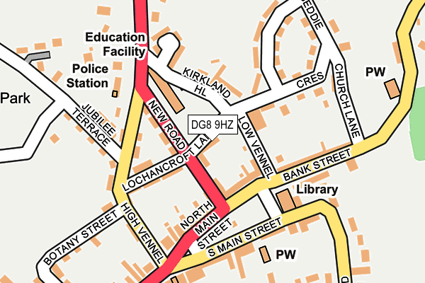DG8 9HZ map - OS OpenMap – Local (Ordnance Survey) DG8 9HZ map - OS OpenMap – Local (Ordnance Survey)