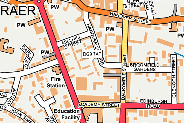 DG9 7AF map - OS OpenMap – Local (Ordnance Survey)