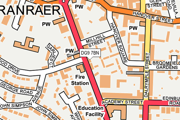 DG9 7BN map - OS OpenMap – Local (Ordnance Survey) DG9 7BN map - OS OpenMap – Local (Ordnance Survey)