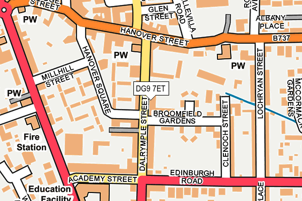 DG9 7ET map - OS OpenMap – Local (Ordnance Survey) DG9 7ET map - OS OpenMap – Local (Ordnance Survey)