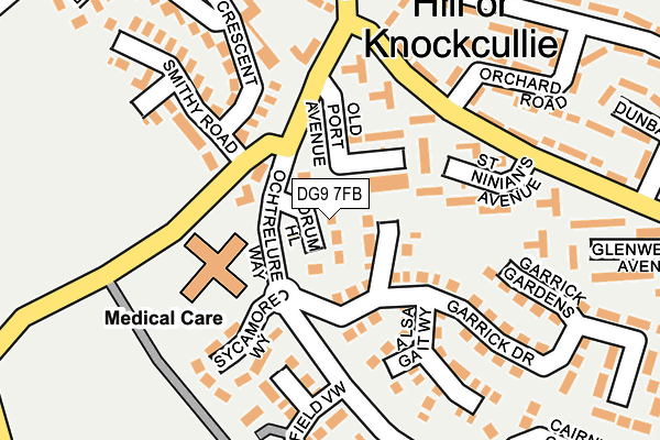 DG9 7FB map - OS OpenMap – Local (Ordnance Survey) DG9 7FB map - OS OpenMap – Local (Ordnance Survey)