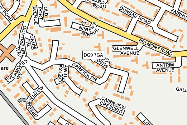 DG9 7GA map - OS OpenMap – Local (Ordnance Survey) DG9 7GA map - OS OpenMap – Local (Ordnance Survey)
