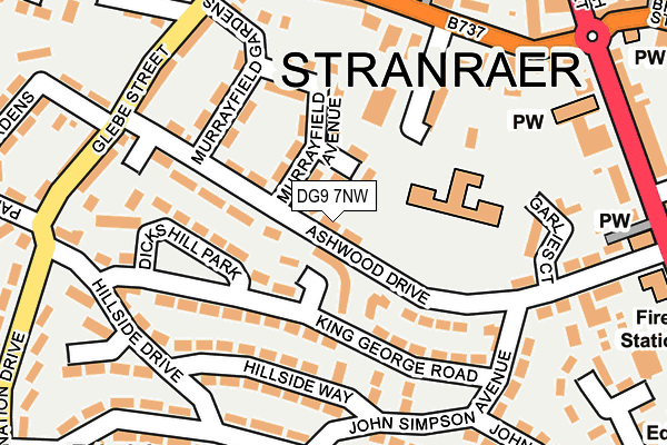 DG9 7NW map - OS OpenMap – Local (Ordnance Survey) DG9 7NW map - OS OpenMap – Local (Ordnance Survey)