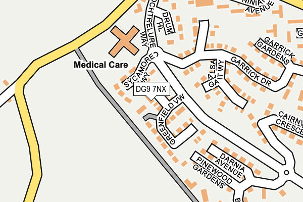DG9 7NX map - OS OpenMap – Local (Ordnance Survey) DG9 7NX map - OS OpenMap – Local (Ordnance Survey)
