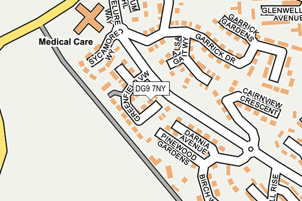 DG9 7NY map - OS OpenMap – Local (Ordnance Survey) DG9 7NY map - OS OpenMap – Local (Ordnance Survey)