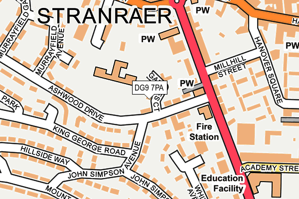 DG9 7PA map - OS OpenMap – Local (Ordnance Survey) DG9 7PA map - OS OpenMap – Local (Ordnance Survey)