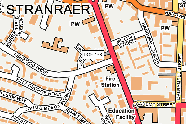 DG9 7PB map - OS OpenMap – Local (Ordnance Survey) DG9 7PB map - OS OpenMap – Local (Ordnance Survey)
