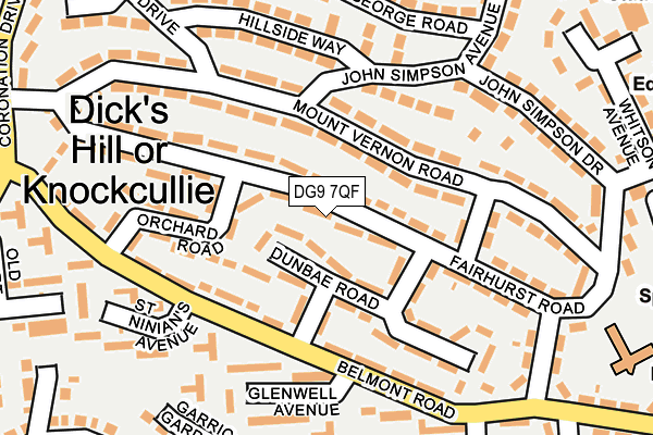 DG9 7QF map - OS OpenMap – Local (Ordnance Survey)
