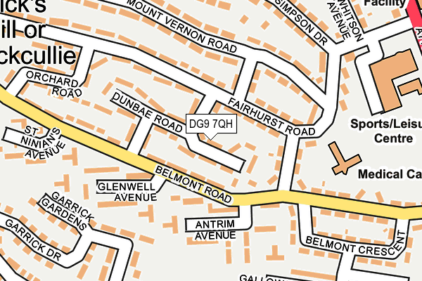 DG9 7QH map - OS OpenMap – Local (Ordnance Survey) DG9 7QH map - OS OpenMap – Local (Ordnance Survey)