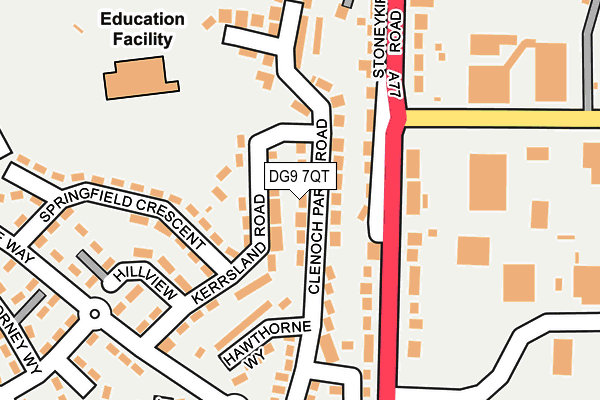 DG9 7QT map - OS OpenMap – Local (Ordnance Survey) DG9 7QT map - OS OpenMap – Local (Ordnance Survey)