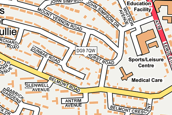 DG9 7QW map - OS OpenMap – Local (Ordnance Survey) DG9 7QW map - OS OpenMap – Local (Ordnance Survey)