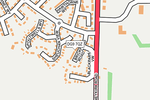 DG9 7QZ map - OS OpenMap – Local (Ordnance Survey) DG9 7QZ map - OS OpenMap – Local (Ordnance Survey)