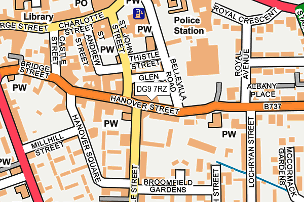 DG9 7RZ map - OS OpenMap – Local (Ordnance Survey) DG9 7RZ map - OS OpenMap – Local (Ordnance Survey)