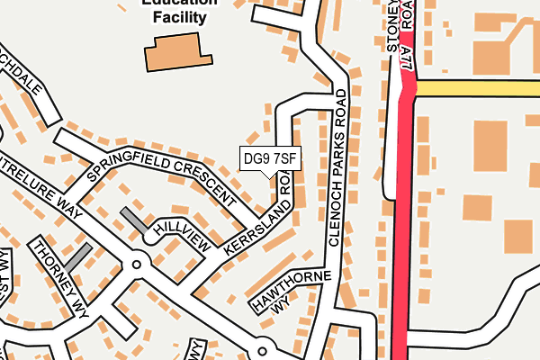 DG9 7SF map - OS OpenMap – Local (Ordnance Survey) DG9 7SF map - OS OpenMap – Local (Ordnance Survey)
