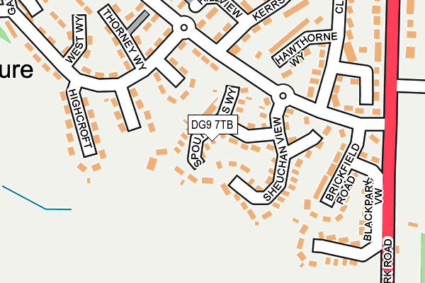 DG9 7TB map - OS OpenMap – Local (Ordnance Survey)