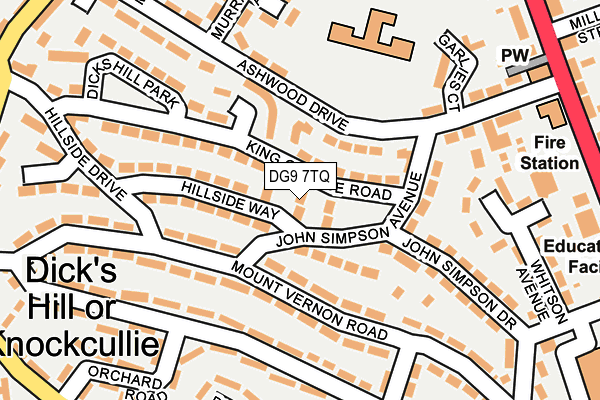 DG9 7TQ map - OS OpenMap – Local (Ordnance Survey) DG9 7TQ map - OS OpenMap – Local (Ordnance Survey)