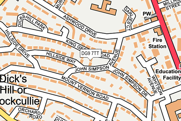 DG9 7TT map - OS OpenMap – Local (Ordnance Survey) DG9 7TT map - OS OpenMap – Local (Ordnance Survey)