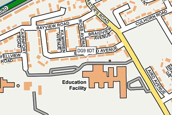 DG9 8DT map - OS OpenMap – Local (Ordnance Survey) DG9 8DT map - OS OpenMap – Local (Ordnance Survey)