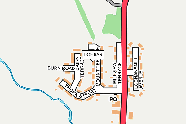 DG9 9AR map - OS OpenMap – Local (Ordnance Survey) DG9 9AR map - OS OpenMap – Local (Ordnance Survey)