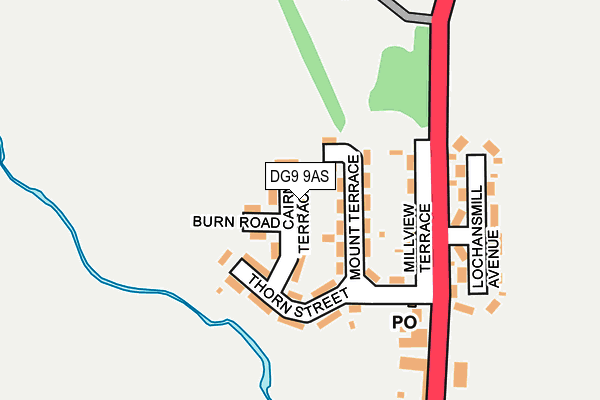 DG9 9AS map - OS OpenMap – Local (Ordnance Survey) DG9 9AS map - OS OpenMap – Local (Ordnance Survey)