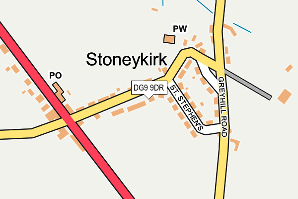 DG9 9DR map - OS OpenMap – Local (Ordnance Survey) DG9 9DR map - OS OpenMap – Local (Ordnance Survey)