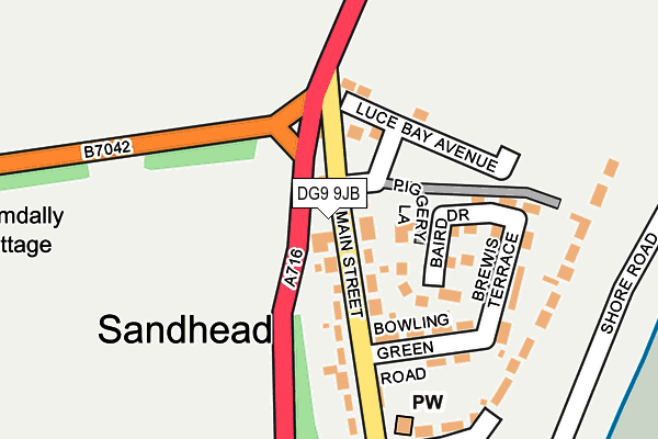 DG9 9JB map - OS OpenMap – Local (Ordnance Survey) DG9 9JB map - OS OpenMap – Local (Ordnance Survey)