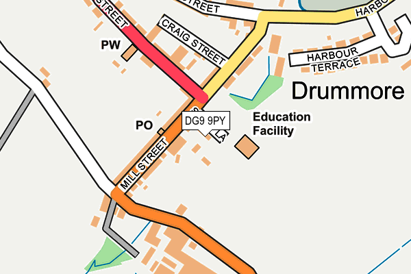 DG9 9PY map - OS OpenMap – Local (Ordnance Survey) DG9 9PY map - OS OpenMap – Local (Ordnance Survey)