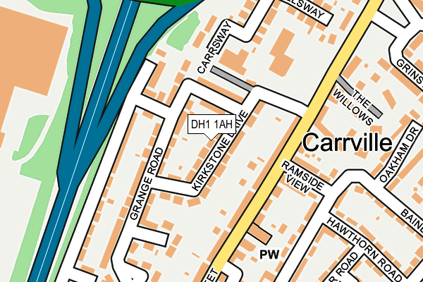DH1 1AH map - OS OpenMap – Local (Ordnance Survey) DH1 1AH map - OS OpenMap – Local (Ordnance Survey)