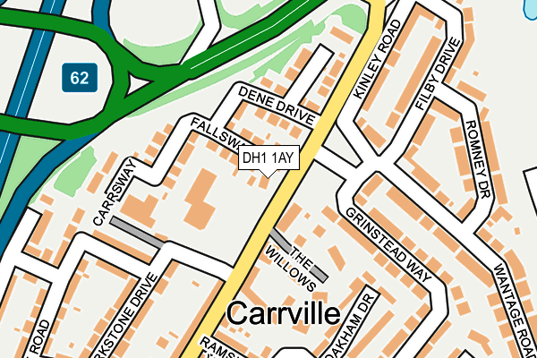 DH1 1AY map - OS OpenMap – Local (Ordnance Survey) DH1 1AY map - OS OpenMap – Local (Ordnance Survey)
