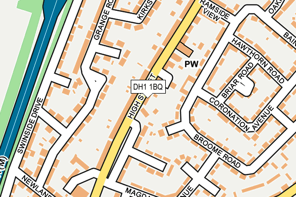 DH1 1BQ map - OS OpenMap – Local (Ordnance Survey) DH1 1BQ map - OS OpenMap – Local (Ordnance Survey)