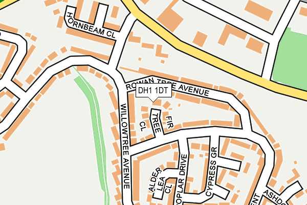 DH1 1DT map - OS OpenMap – Local (Ordnance Survey) DH1 1DT map - OS OpenMap – Local (Ordnance Survey)