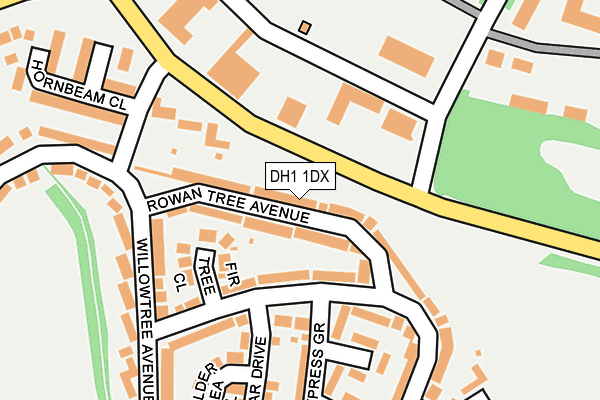 DH1 1DX map - OS OpenMap – Local (Ordnance Survey) DH1 1DX map - OS OpenMap – Local (Ordnance Survey)