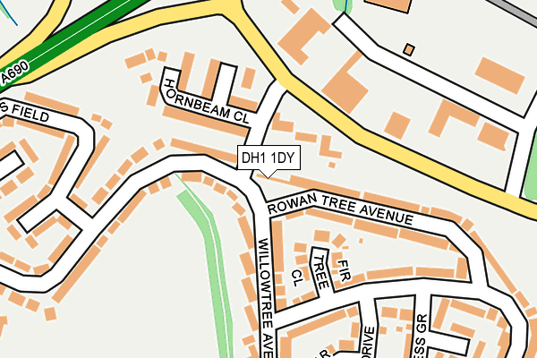 DH1 1DY map - OS OpenMap – Local (Ordnance Survey) DH1 1DY map - OS OpenMap – Local (Ordnance Survey)