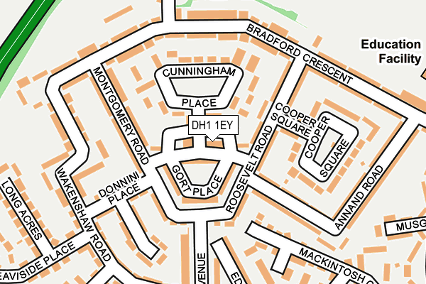 DH1 1EY map - OS OpenMap – Local (Ordnance Survey) DH1 1EY map - OS OpenMap – Local (Ordnance Survey)