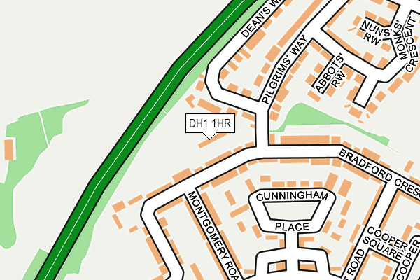 DH1 1HR map - OS OpenMap – Local (Ordnance Survey) DH1 1HR map - OS OpenMap – Local (Ordnance Survey)